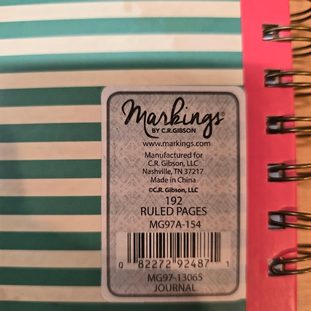 Markings by C.R. Gibson JOURNAL DIARY NOTES ~190 ruled pages CARPE DIEM 8